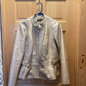 Tan leather looking jacket